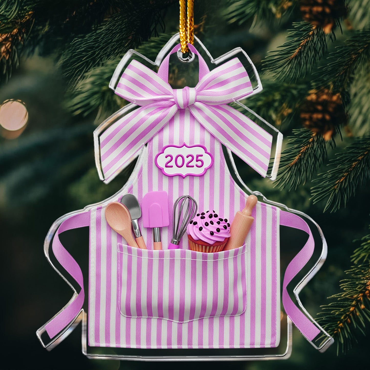 2D Flated Baker Christmas Gifts - Acrylic Ornament