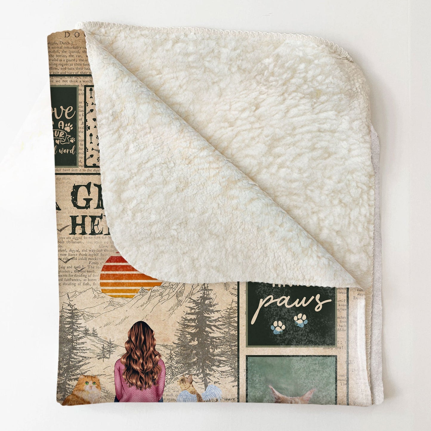A Girl And Her Cats Unbreakable Bond - Personalized Photo Blanket