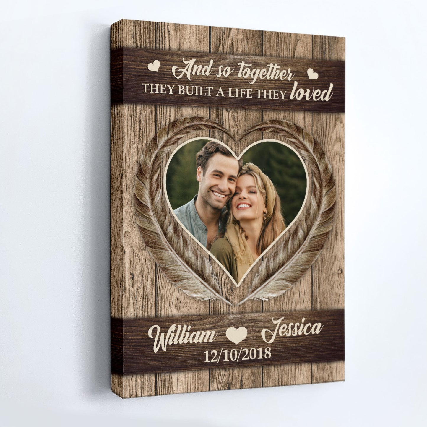 And So Together They Built A Life They Loved - Personalized Photo Poster/Wrapped Canvas