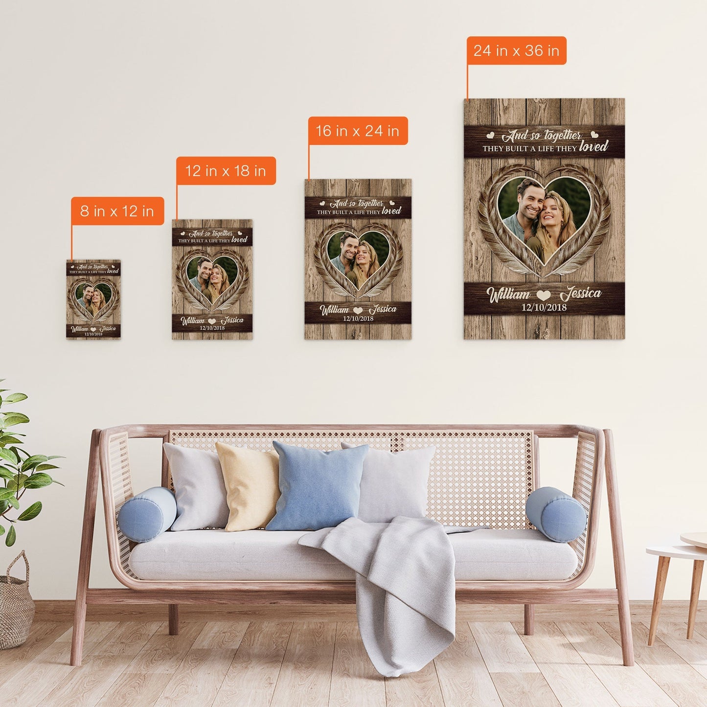 And So Together They Built A Life They Loved - Personalized Photo Poster/Wrapped Canvas