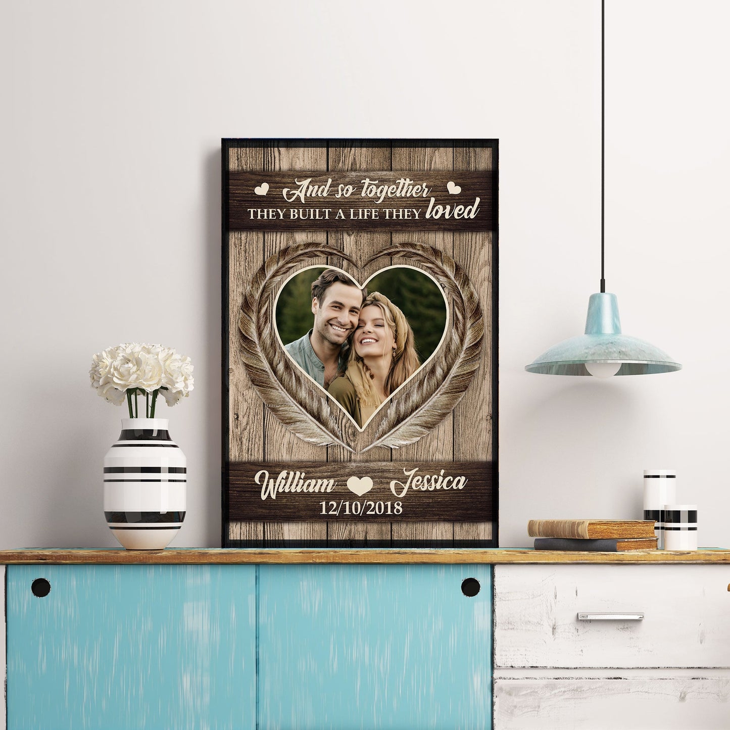 And So Together They Built A Life They Loved - Personalized Photo Poster/Wrapped Canvas