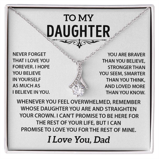 To my Daughter - Love pendant necklace