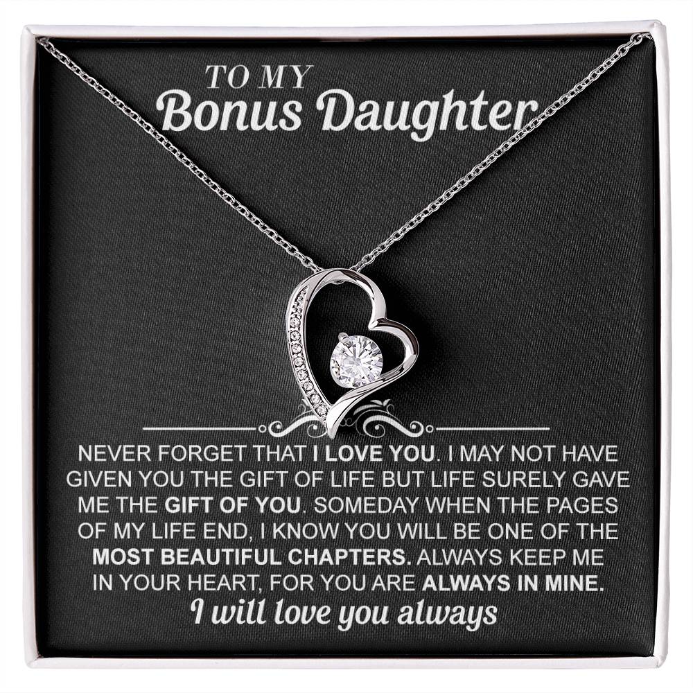 To my Bonus Daughter - Forever love necklace