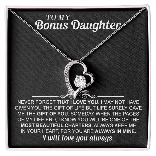 To my Bonus Daughter - Forever love necklace