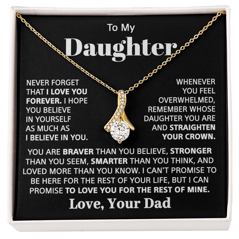 To my Daughter - Love pendant necklace - Gold