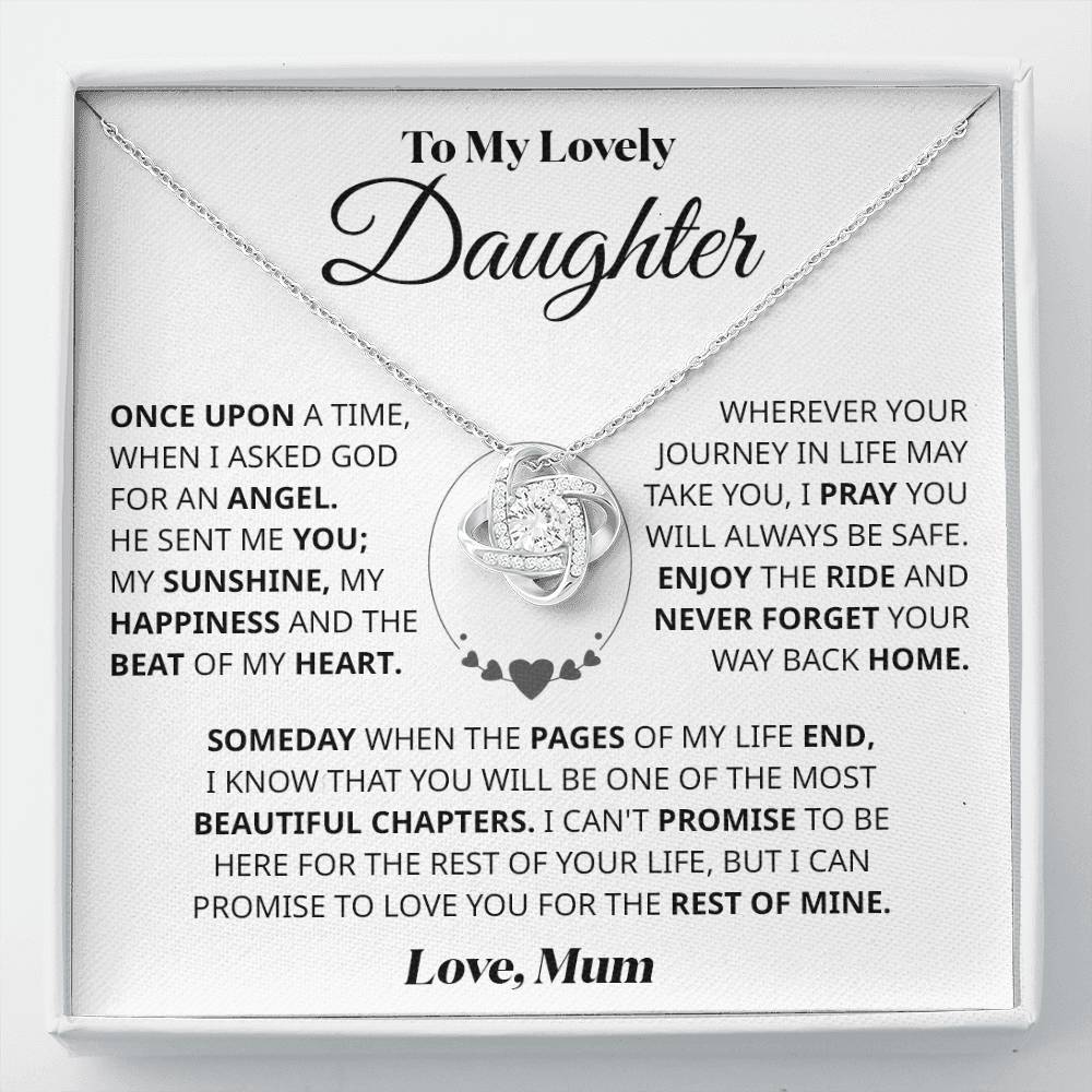 To my Daughter - Love knot necklace