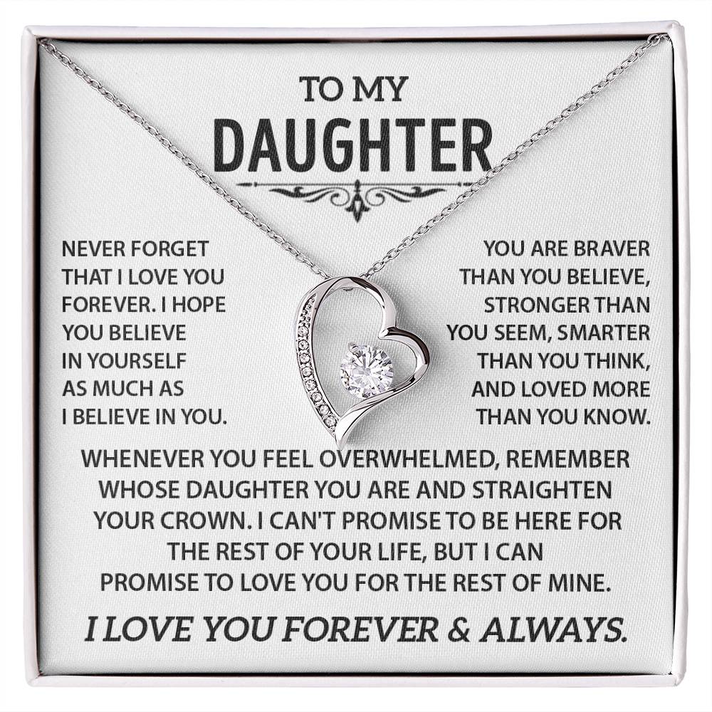 To my Daughter - Heart necklace - Gold