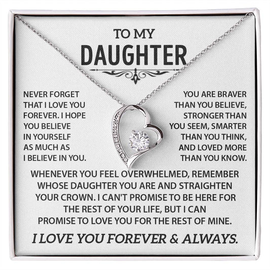 To my Daughter - Heart necklace
