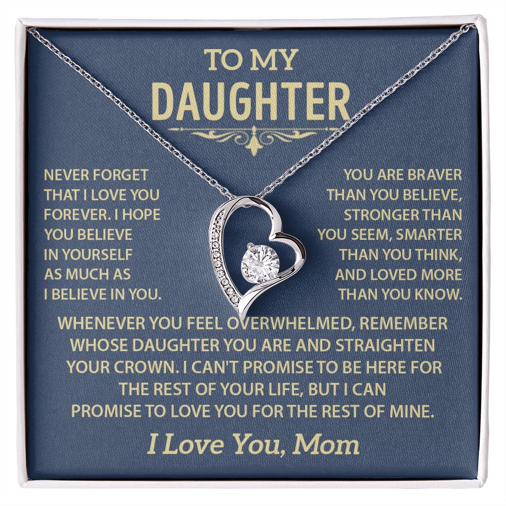 To my Daughter - Love heart necklace