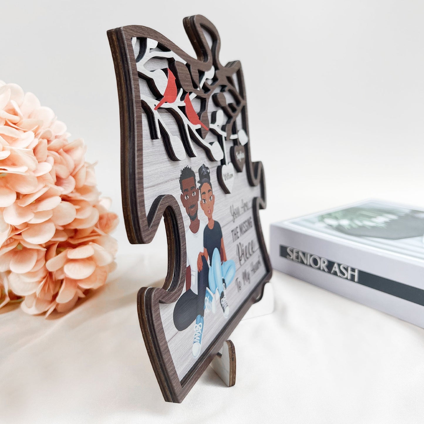 You Are The Missing Piece To My Heart - Personalized 2 Layers Wooden Plaque