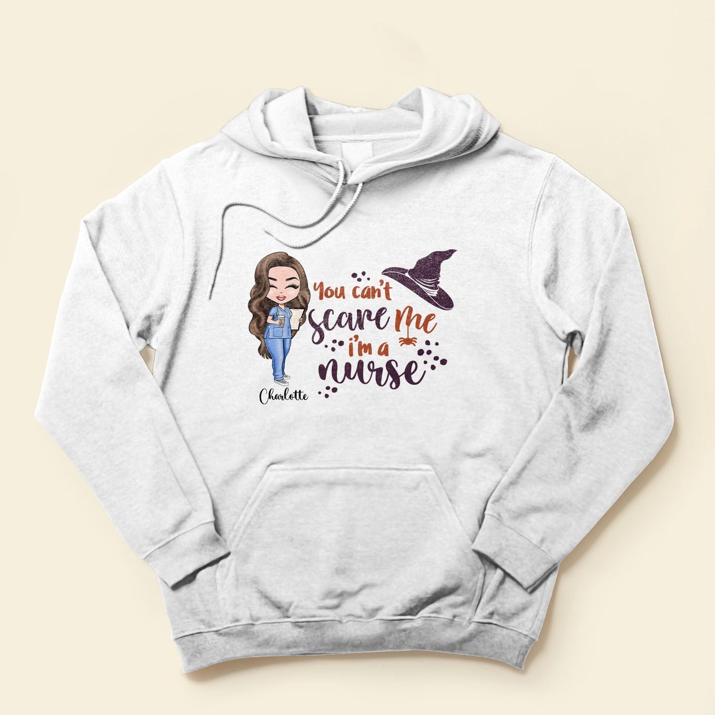 You Can't Scare Me I'm A Nurse - Personalized Shirt - Cartoon Nurse
