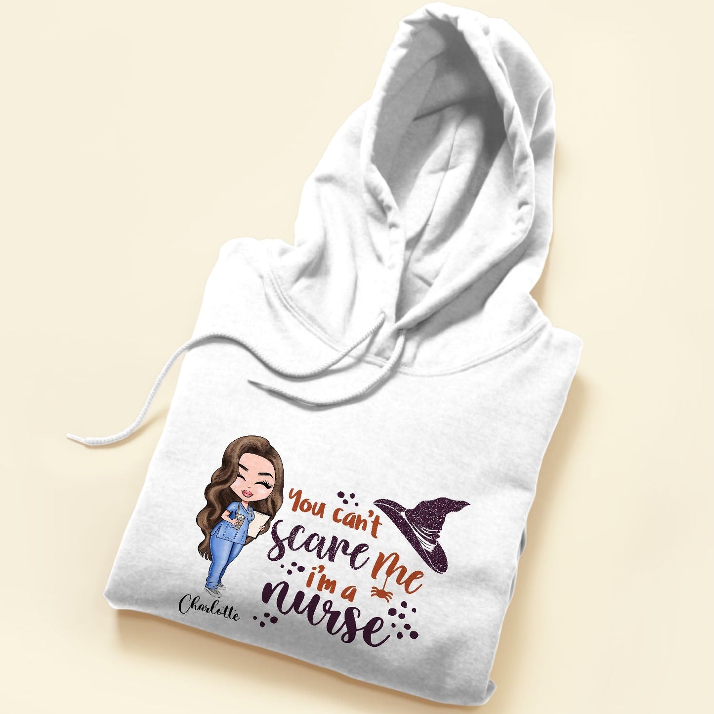 You Can't Scare Me I'm A Nurse - Personalized Shirt - Cartoon Nurse