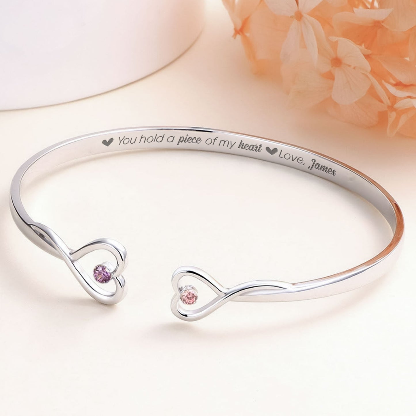 You Hold A Piece Of My Heart - Personalized Heart Bracelet