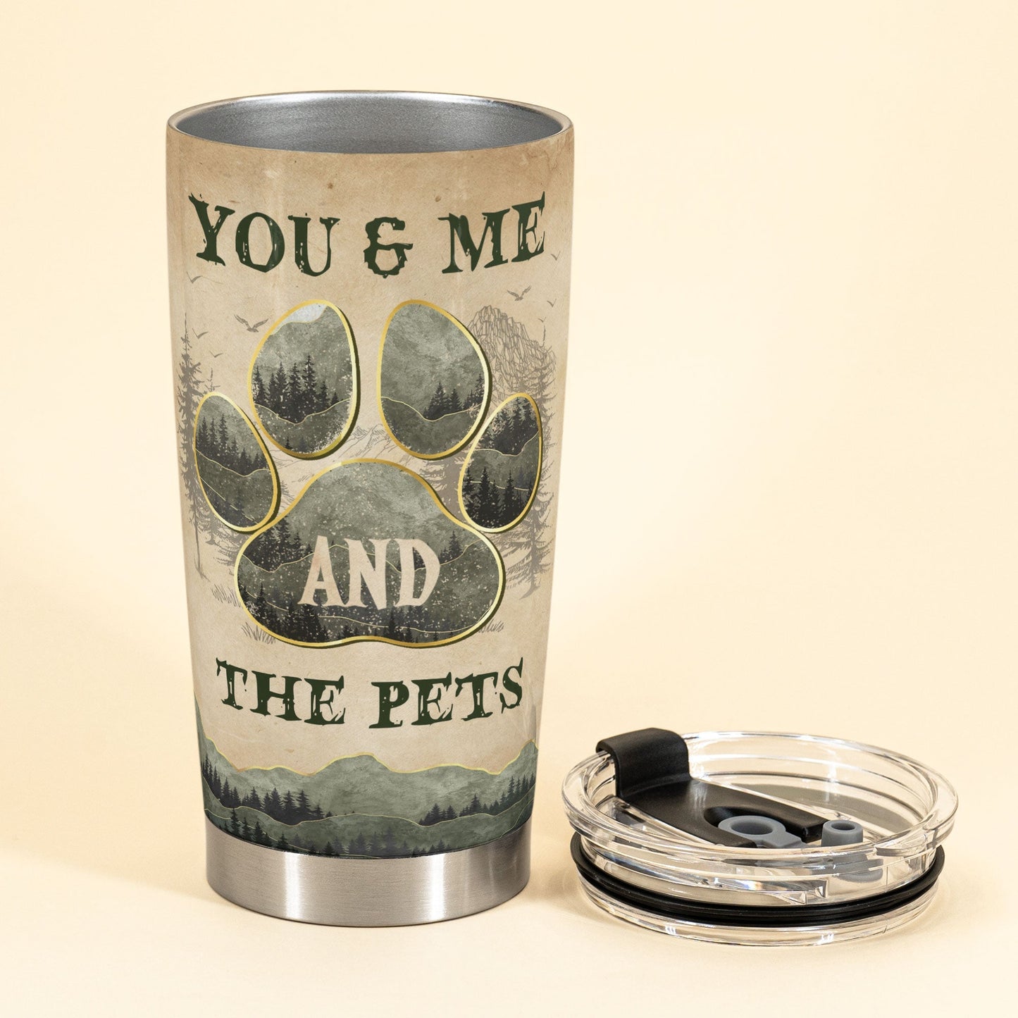 You Me And The Dogs Cats - Personalized Tumbler Cup