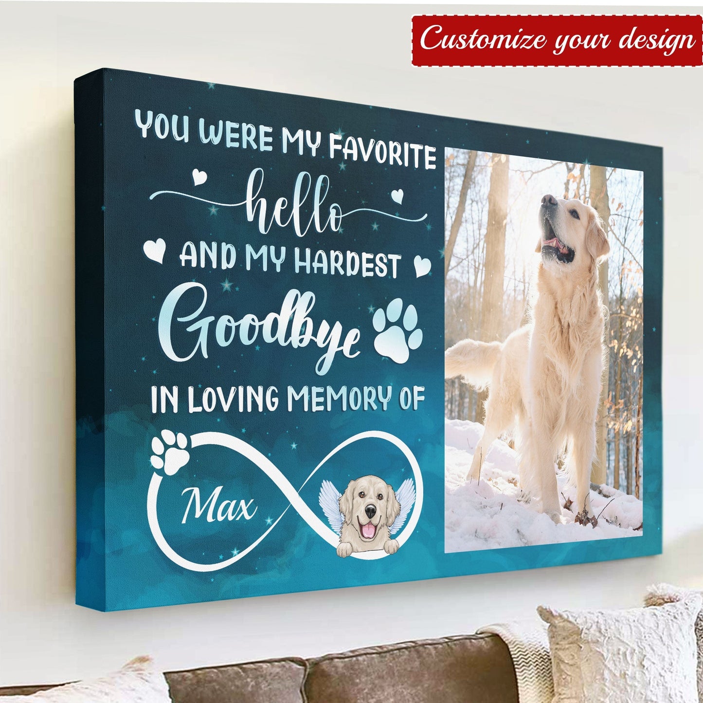 You Were My Favorite Hello And Hardest Goodbye - Personalized Poster/Wrapped Canvas