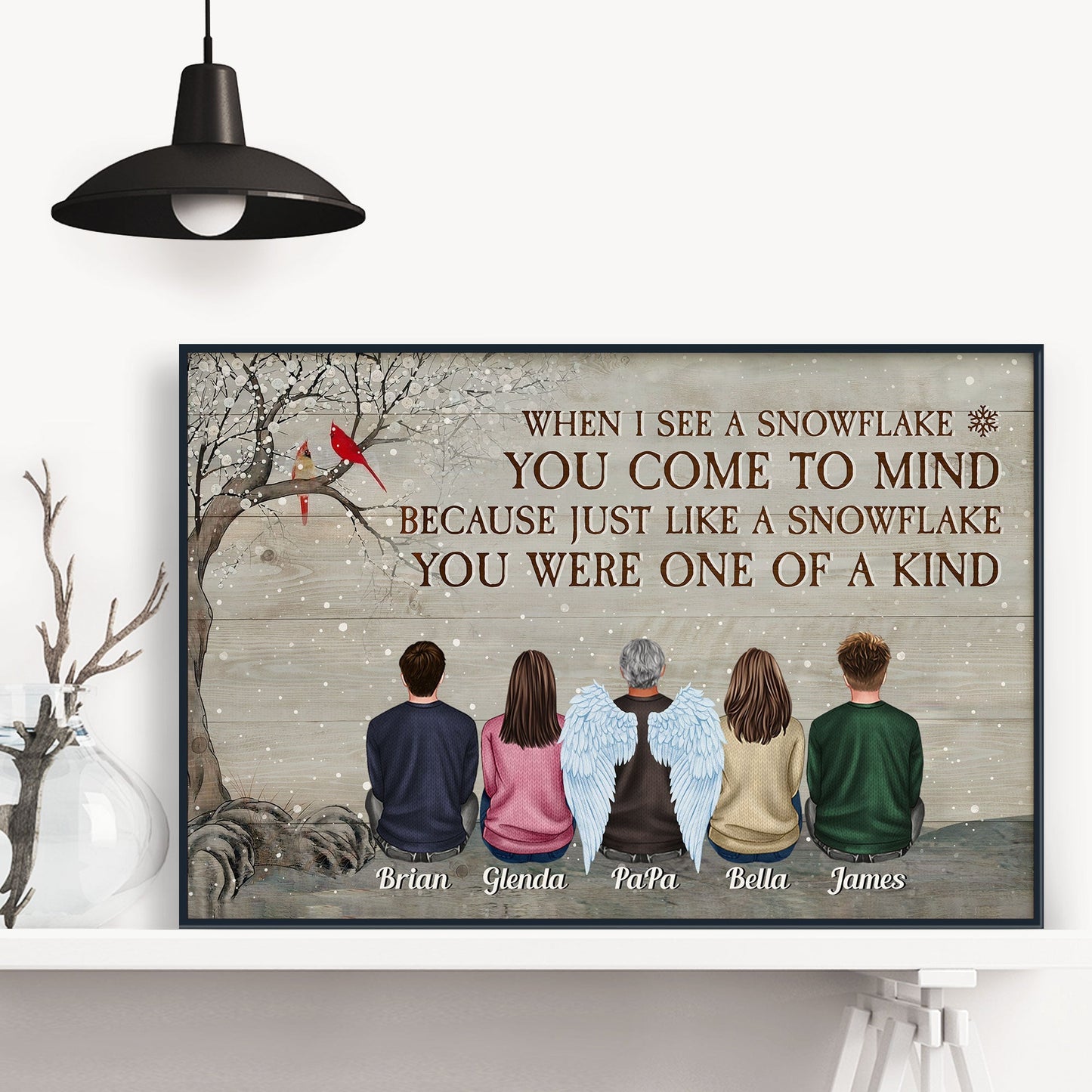You Were One Of A Kind - Personalized Poster - Christmas Gift Memorial Poster For Family, Remembrance - Family Sitting