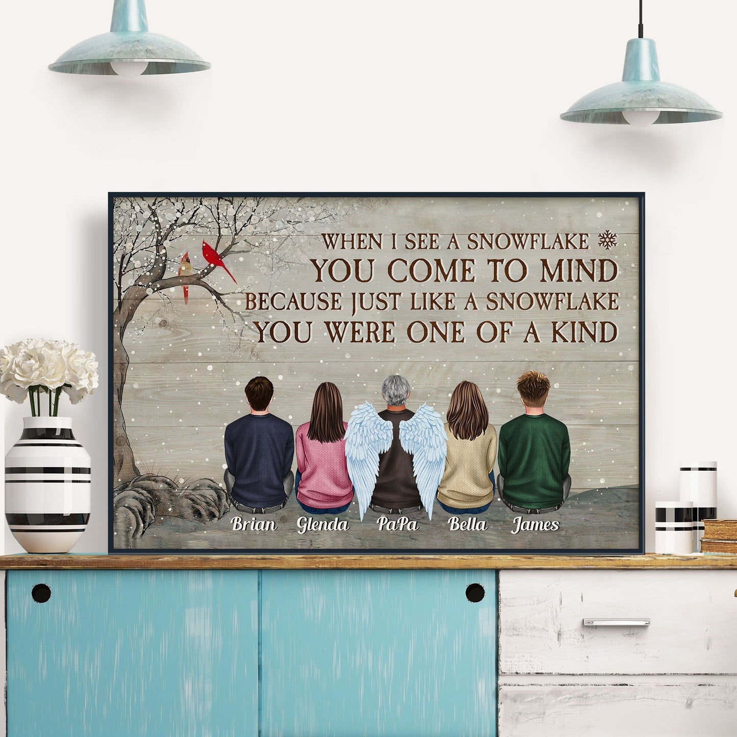 You Were One Of A Kind - Personalized Poster - Christmas Gift Memorial Poster For Family, Remembrance - Family Sitting