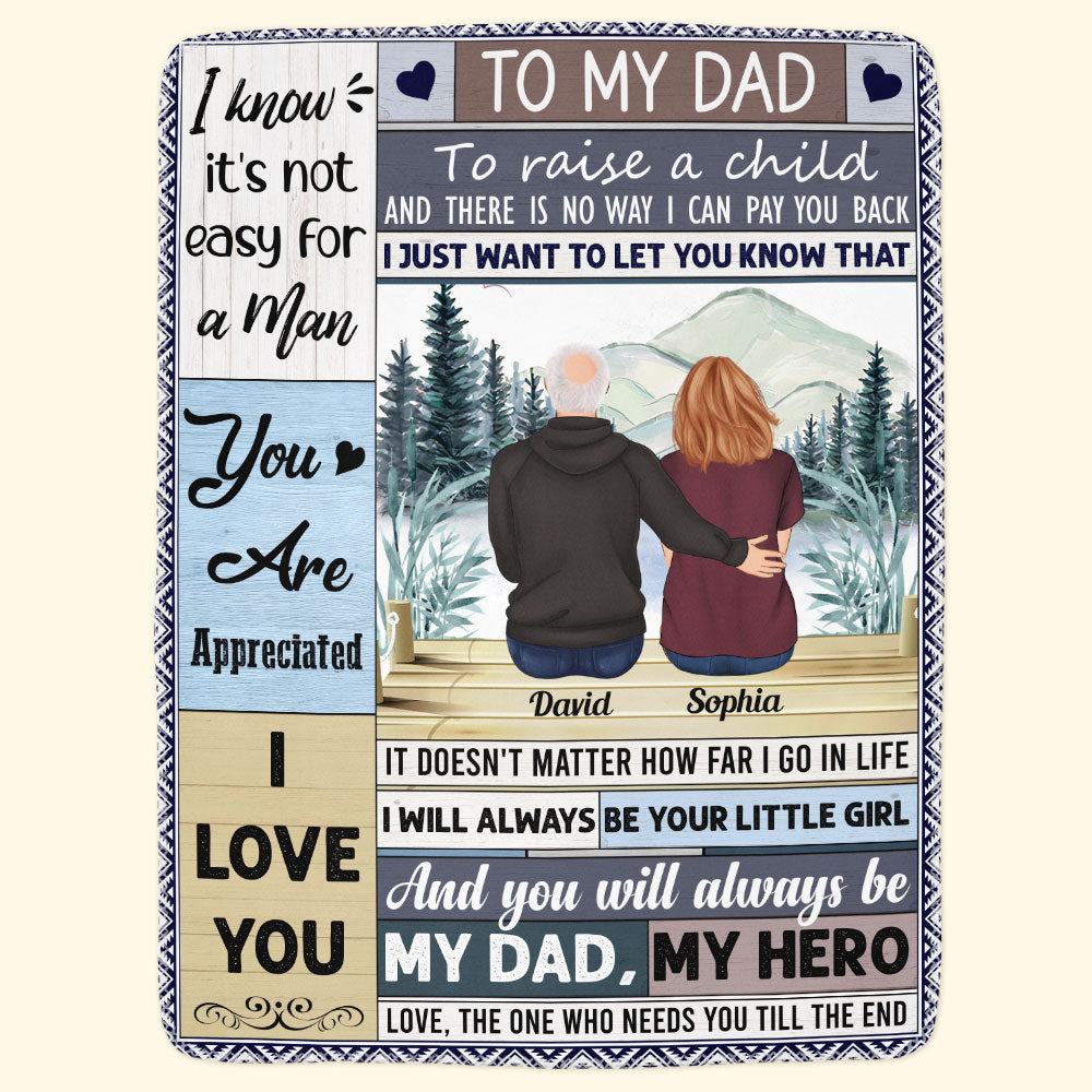 You Will Always Be My Hero - Personalized Blanket - Birthday, Loving Gift For Single Parent, Dad, Father
