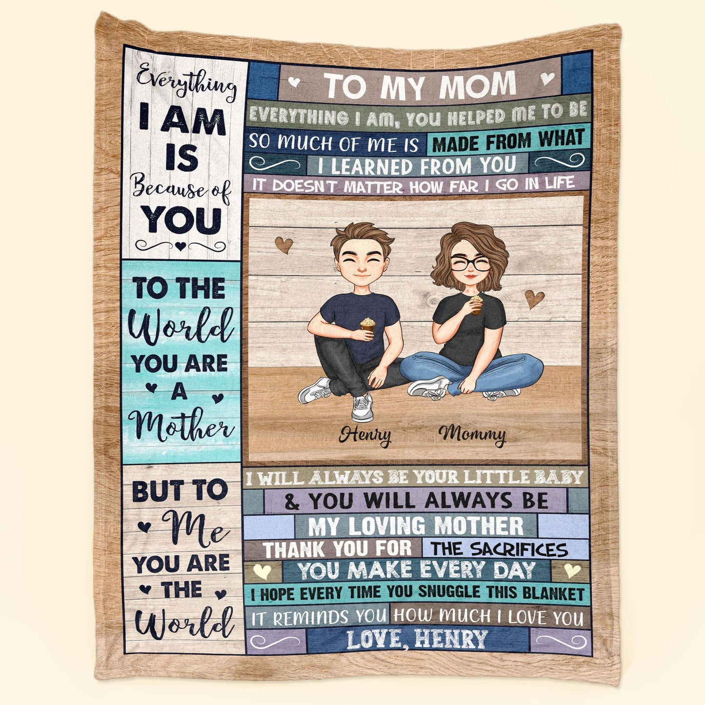 You Will Always Be My Loving Mother - Personalized Mom Blanket