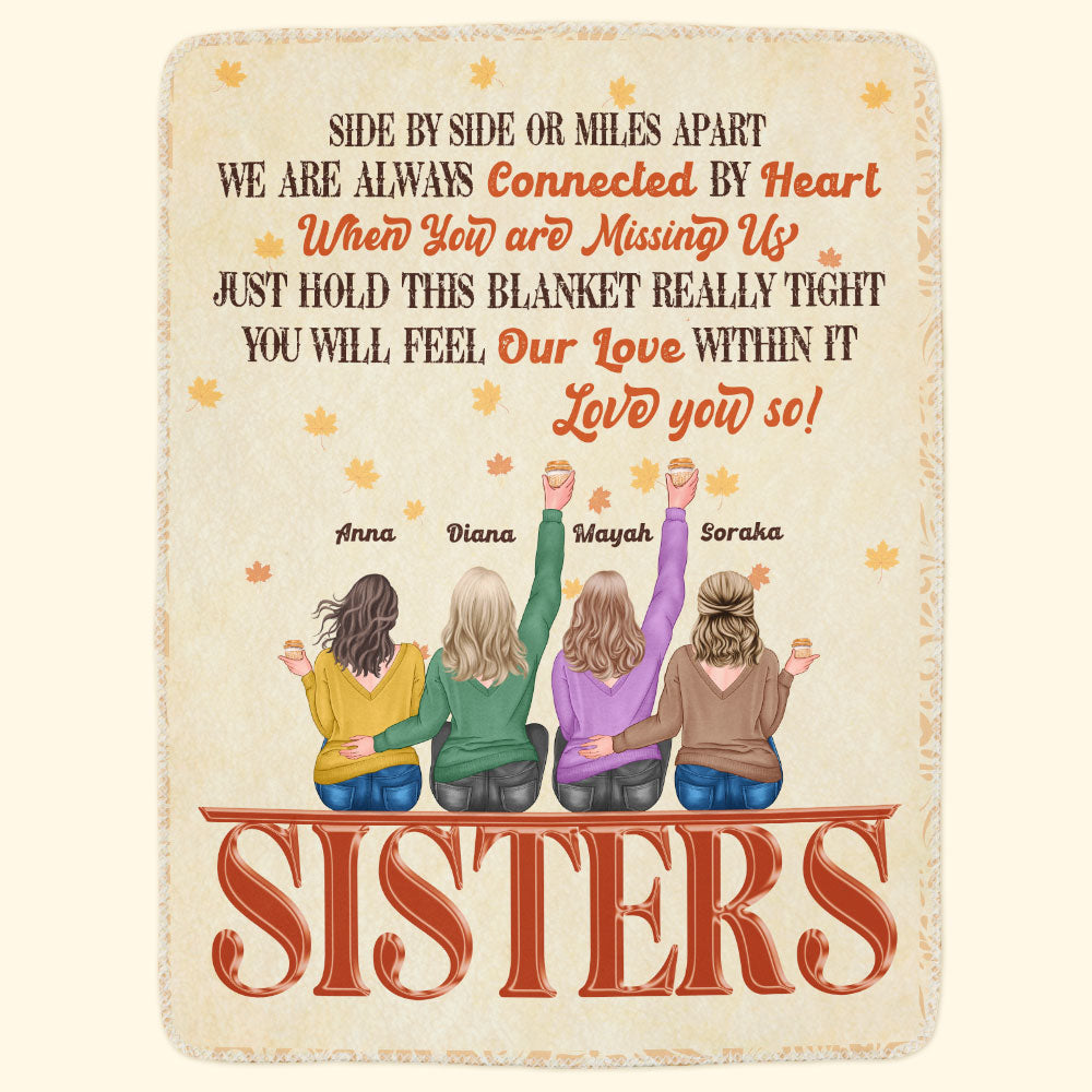 You Will Feel Our Love Within This Blanket - Personalized Blanket - Birthday Gift For Sisters, Besties, Heartwarming Gift, Fall Vibes