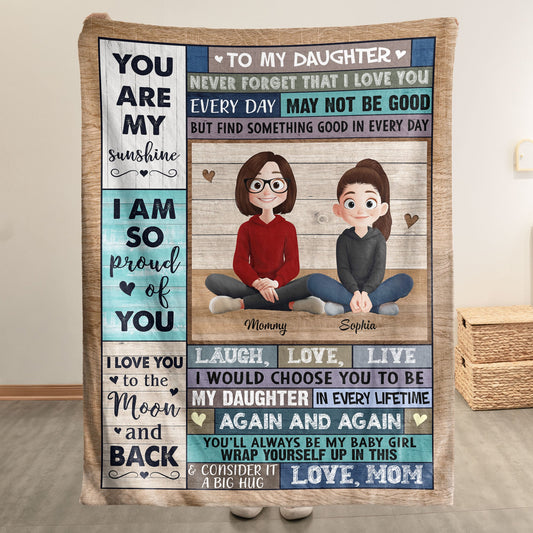 You're My Daughter - Personalized Blanket
