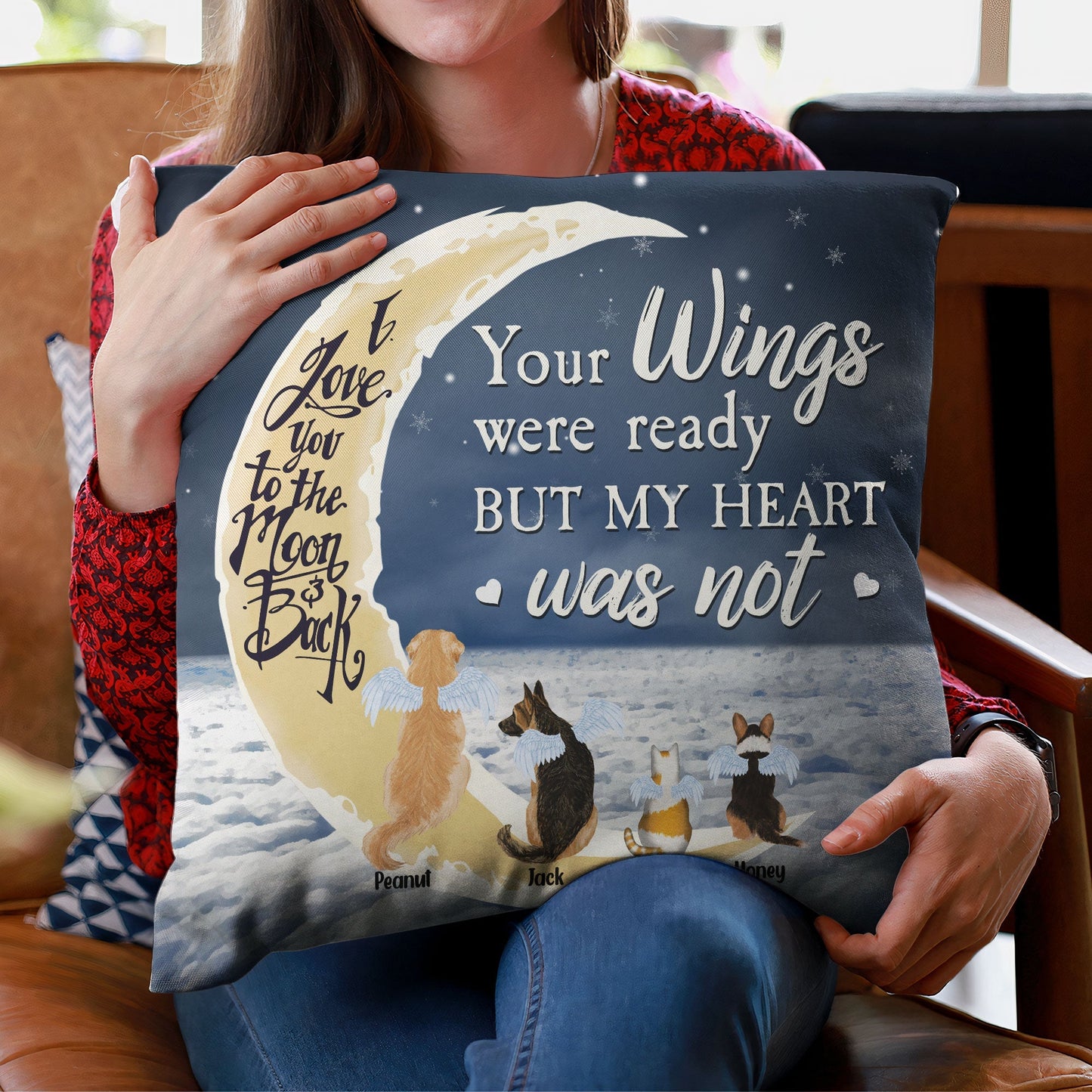Your Wings Were Ready But My Heart Was Not - Personalized Pillow (Insert Included)