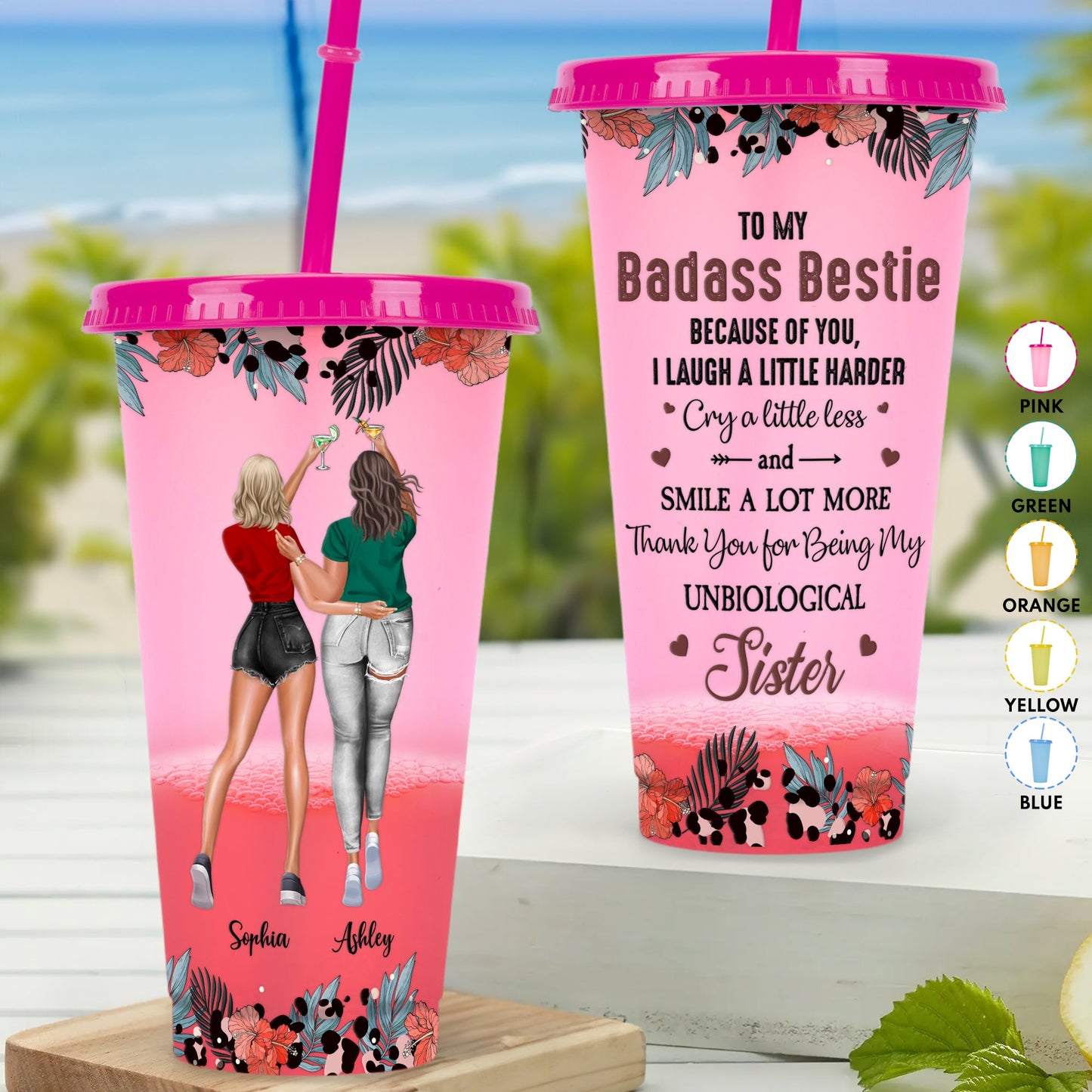 You're My Bad@ss Bestie - Personalized Color Changing Cup