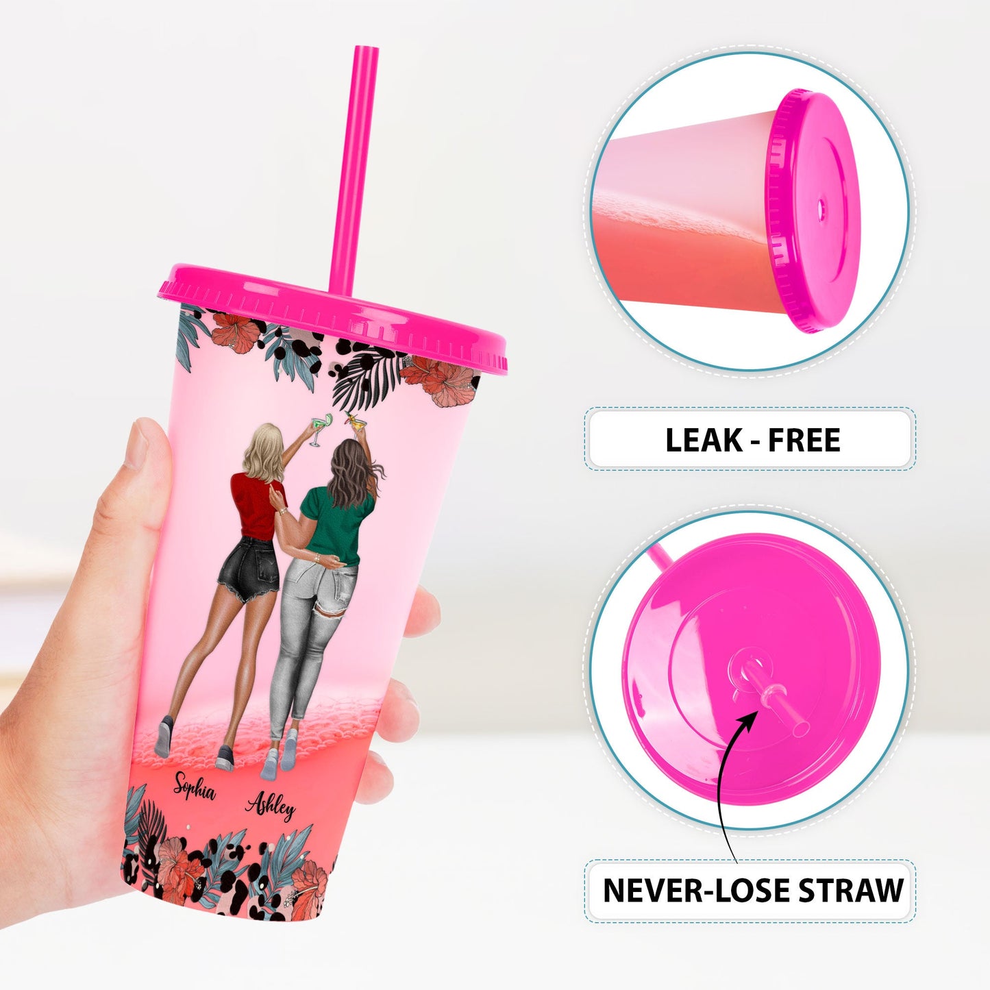 You're My Bad@ss Bestie - Personalized Color Changing Cup