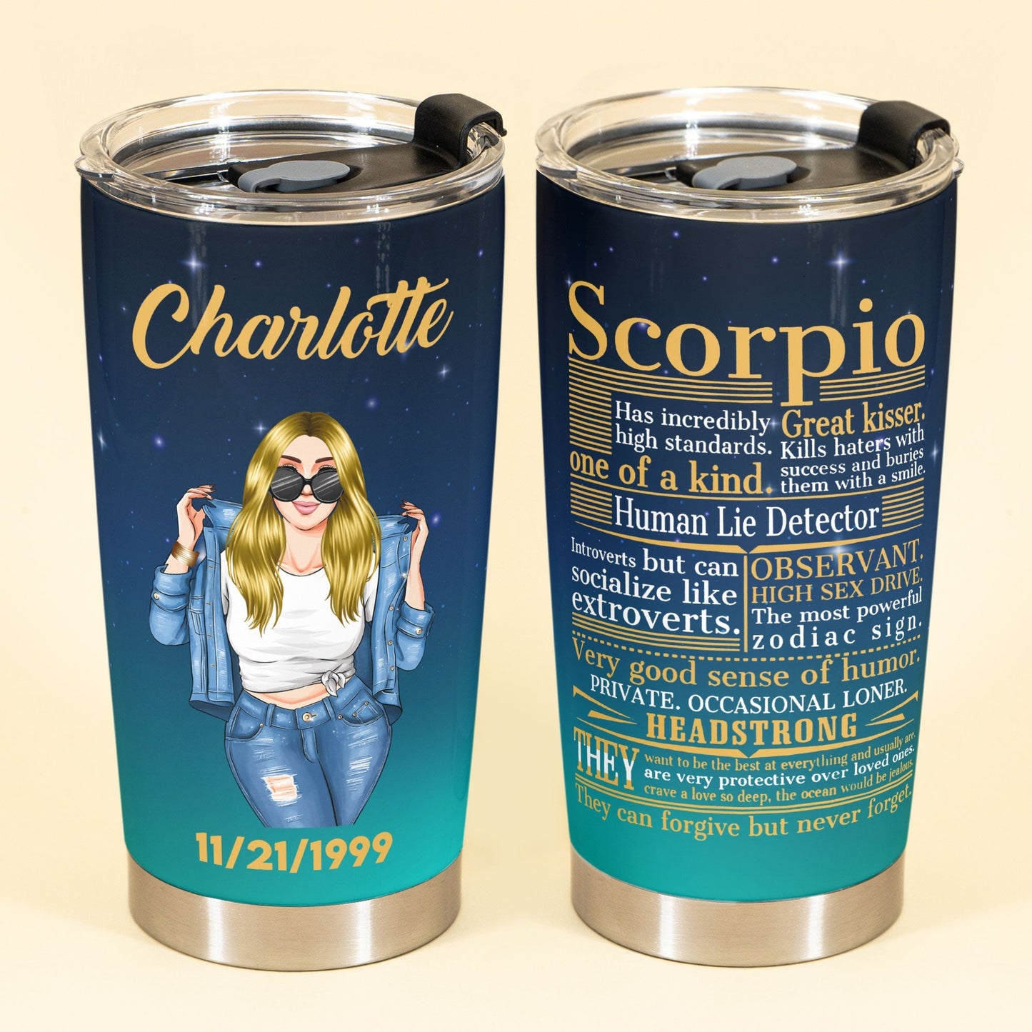 Zodiac One Of A Kind - Personalized Tumbler Cup
