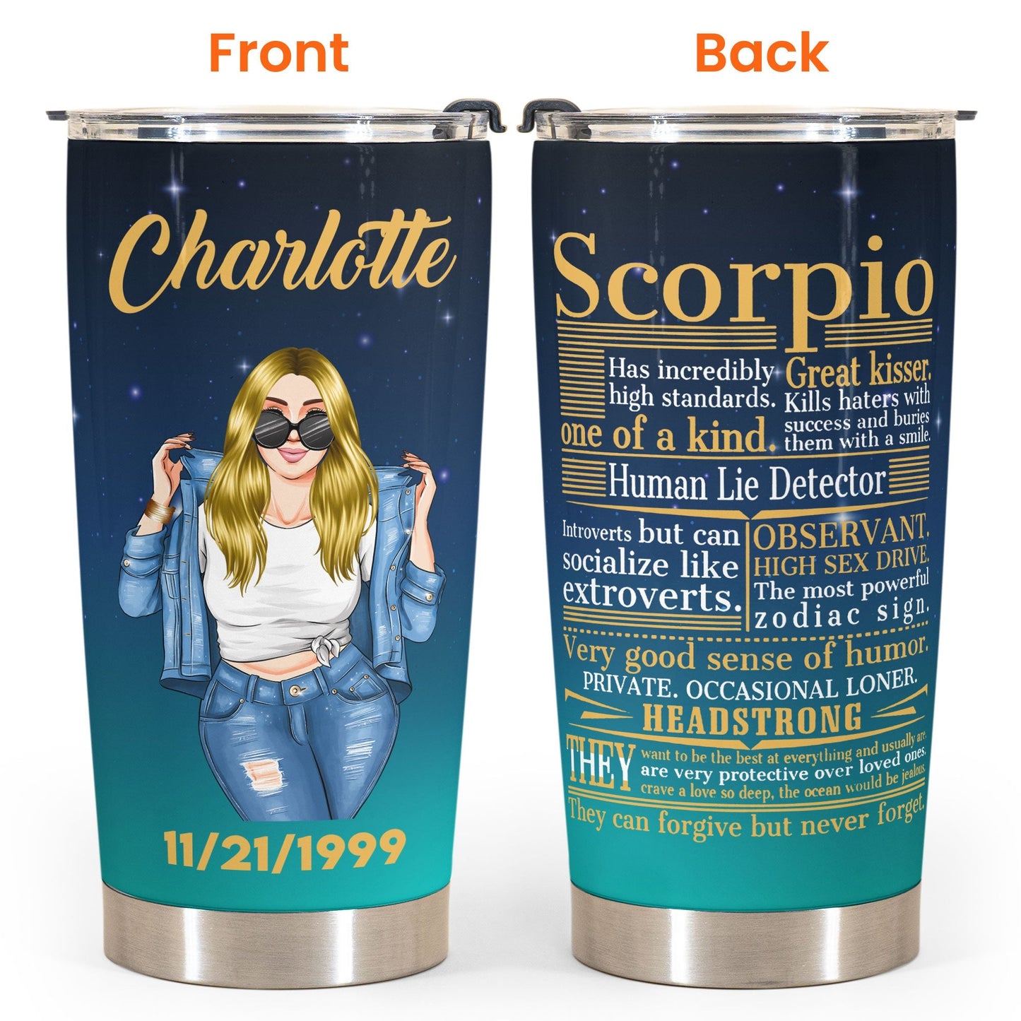 Zodiac One Of A Kind - Personalized Tumbler Cup