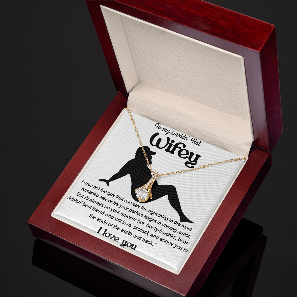 A Funny "I Love You" Gift for Your Wifey-Alluring Beauty Necklace