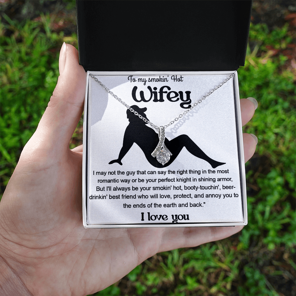 A Funny "I Love You" Gift for Your Wifey-Alluring Beauty Necklace
