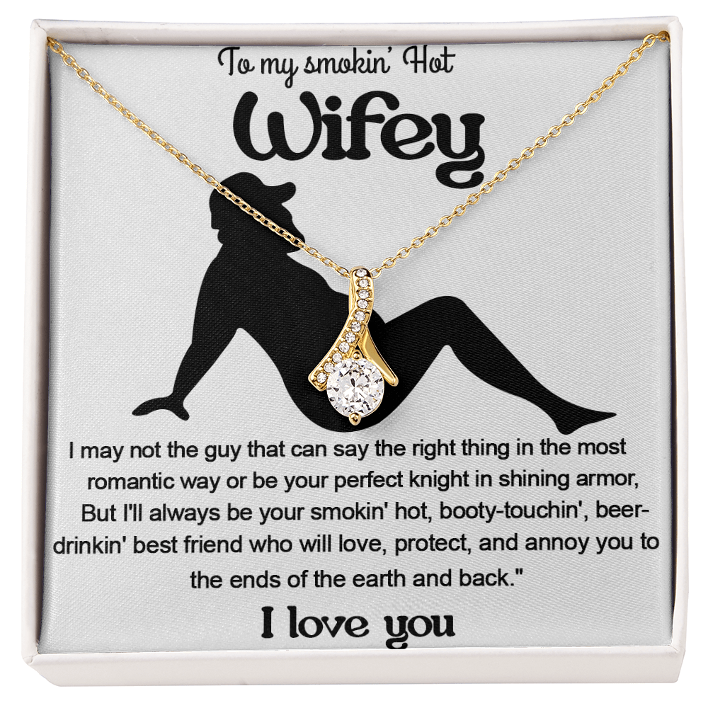 A Funny "I Love You" Gift for Your Wifey-Alluring Beauty Necklace