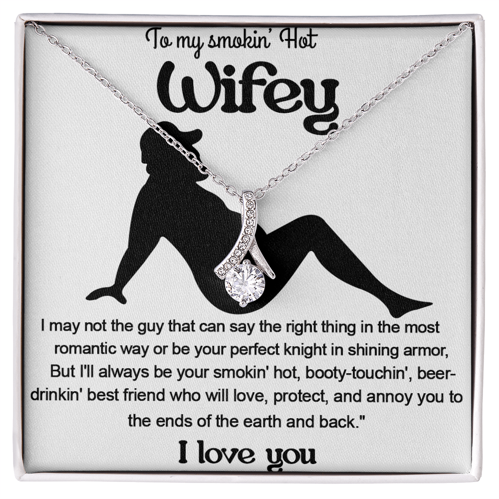 A Funny "I Love You" Gift for Your Wifey-Alluring Beauty Necklace