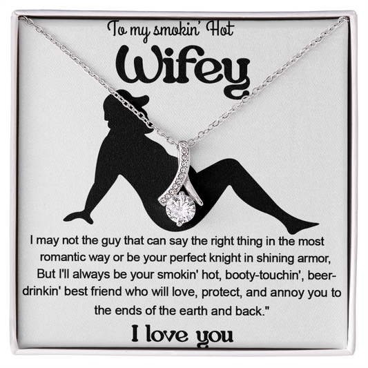 A Funny "I Love You" Gift for Your Wifey-Alluring Beauty Necklace