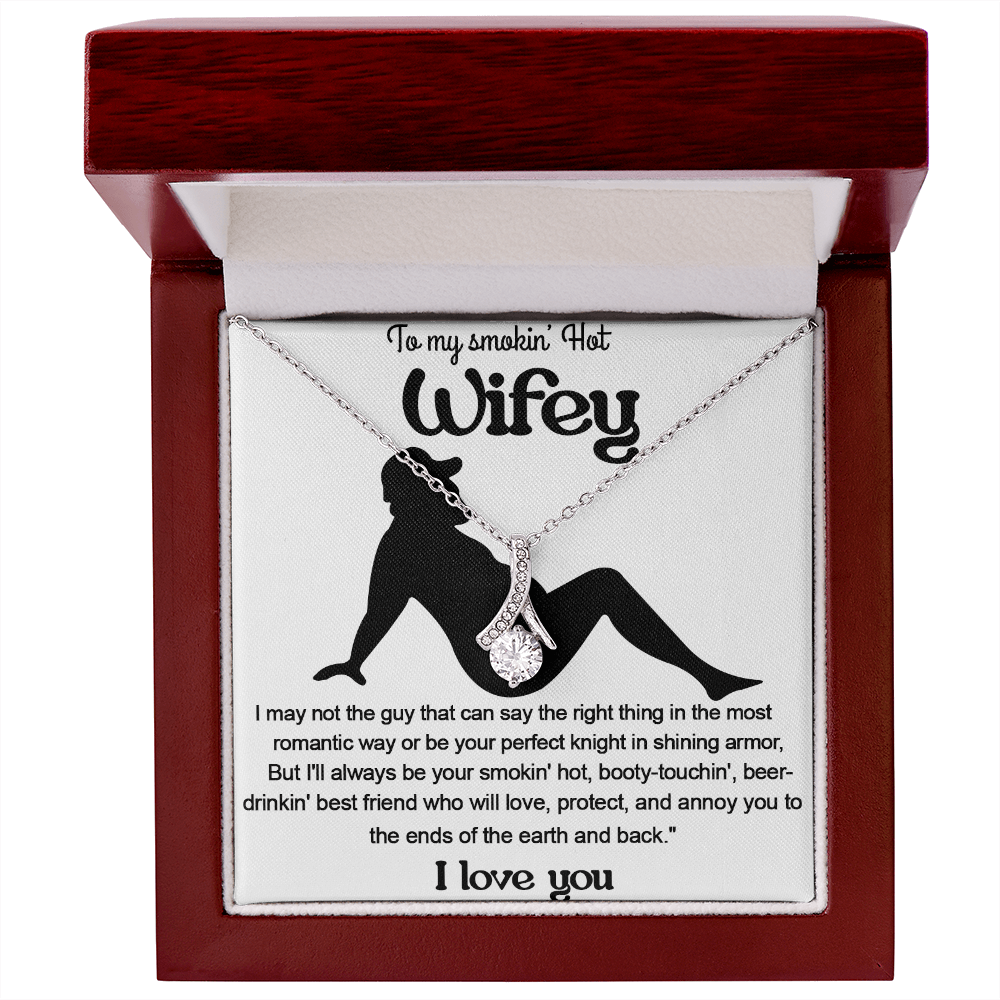 A Funny "I Love You" Gift for Your Wifey-Alluring Beauty Necklace