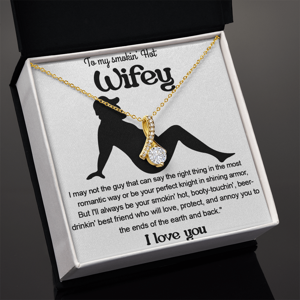 A Funny "I Love You" Gift for Your Wifey-Alluring Beauty Necklace