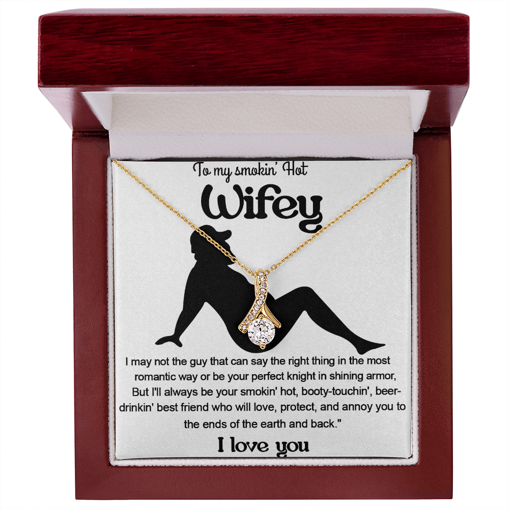 A Funny "I Love You" Gift for Your Wifey-Alluring Beauty Necklace