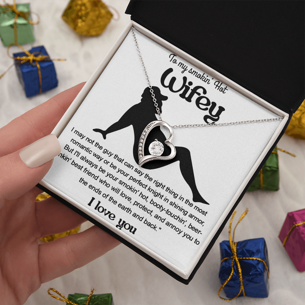 A Funny "I Love You" Gift for Your Wifey-Forever love  Necklace