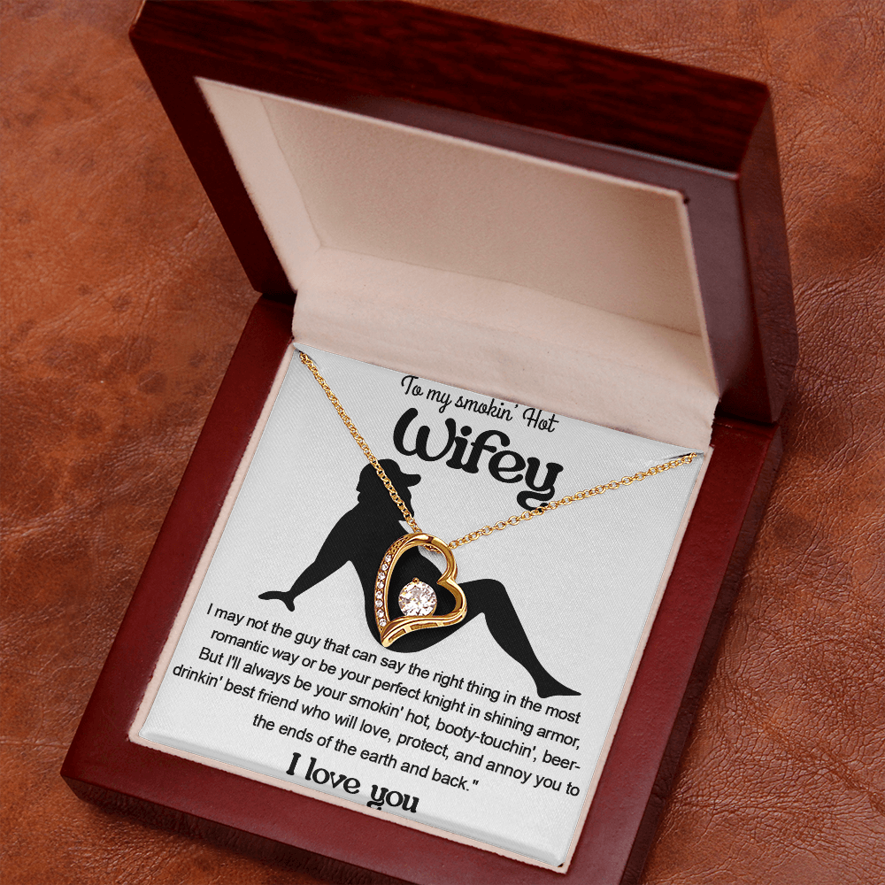A Funny "I Love You" Gift for Your Wifey-Forever love  Necklace
