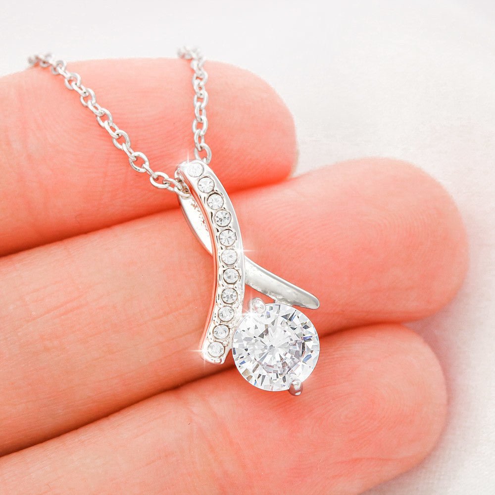 Alluring Beauty Necklace for Wife - Sentimental Gift from Husband with "You're The Best Thing" Message Card