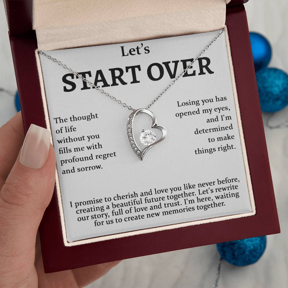 Meaningful Apology Gift for Wife or Girlfriend-Heart neacklace-Gift to Win Her Back