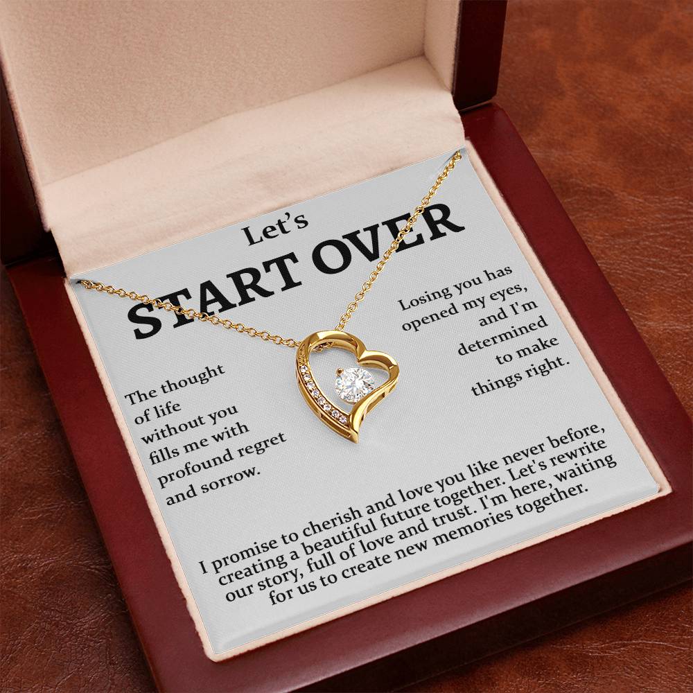 Meaningful Apology Gift for Wife or Girlfriend-Heart neacklace-Gift to Win Her Back