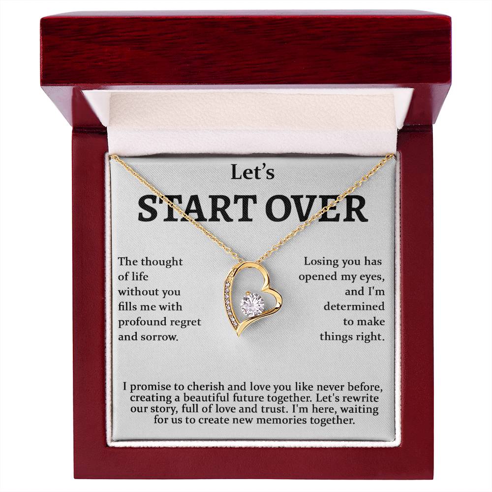 Meaningful Apology Gift for Wife or Girlfriend-Heart neacklace-Gift to Win Her Back
