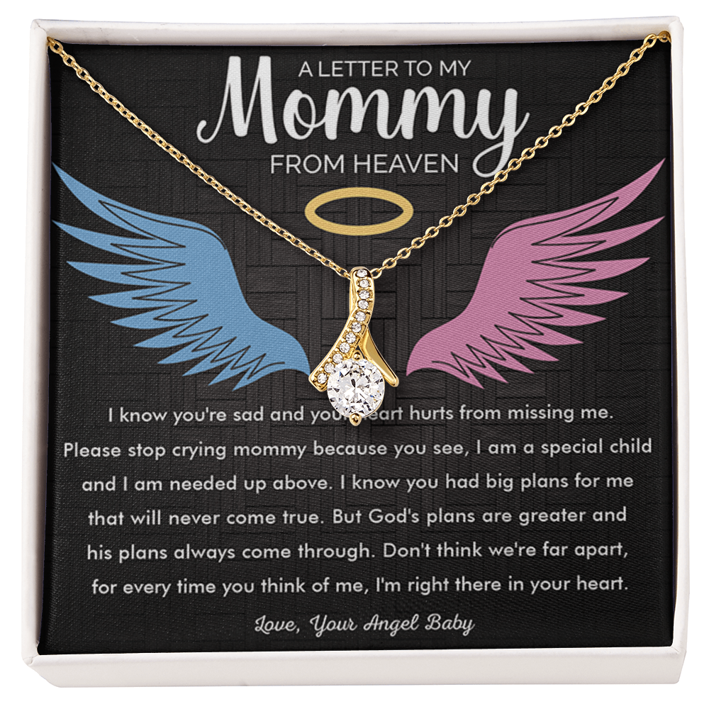To My Mommy in Heaven-Alluring Beauty Necklace-Memorial Necklace
