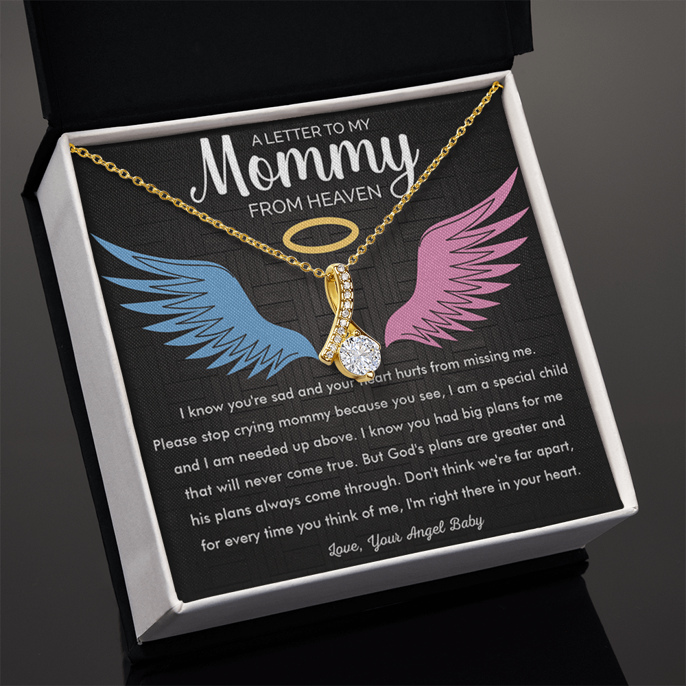 To My Mommy in Heaven-Alluring Beauty Necklace-Memorial Necklace