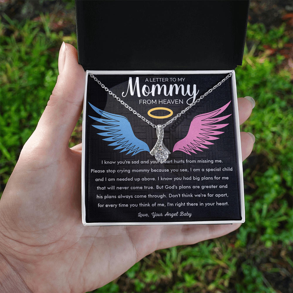 To My Mommy in Heaven-Alluring Beauty Necklace-Memorial Necklace
