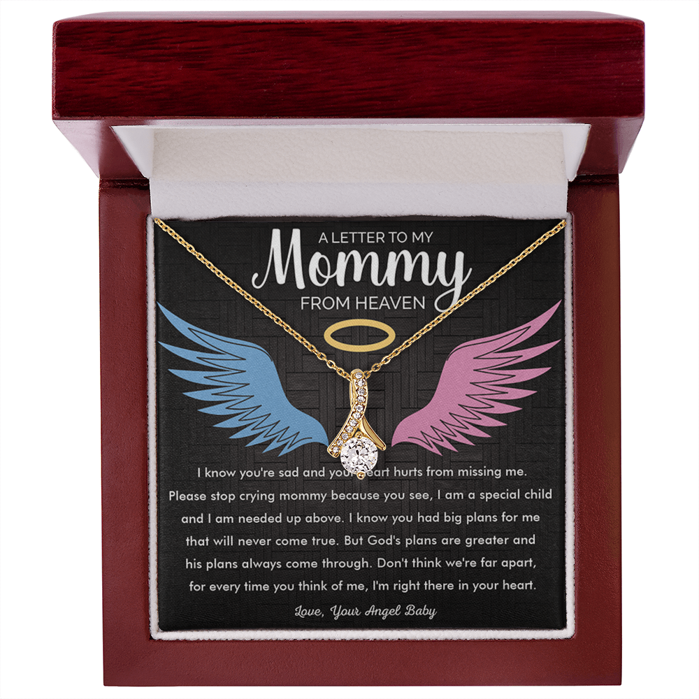 To My Mommy in Heaven-Alluring Beauty Necklace-Memorial Necklace