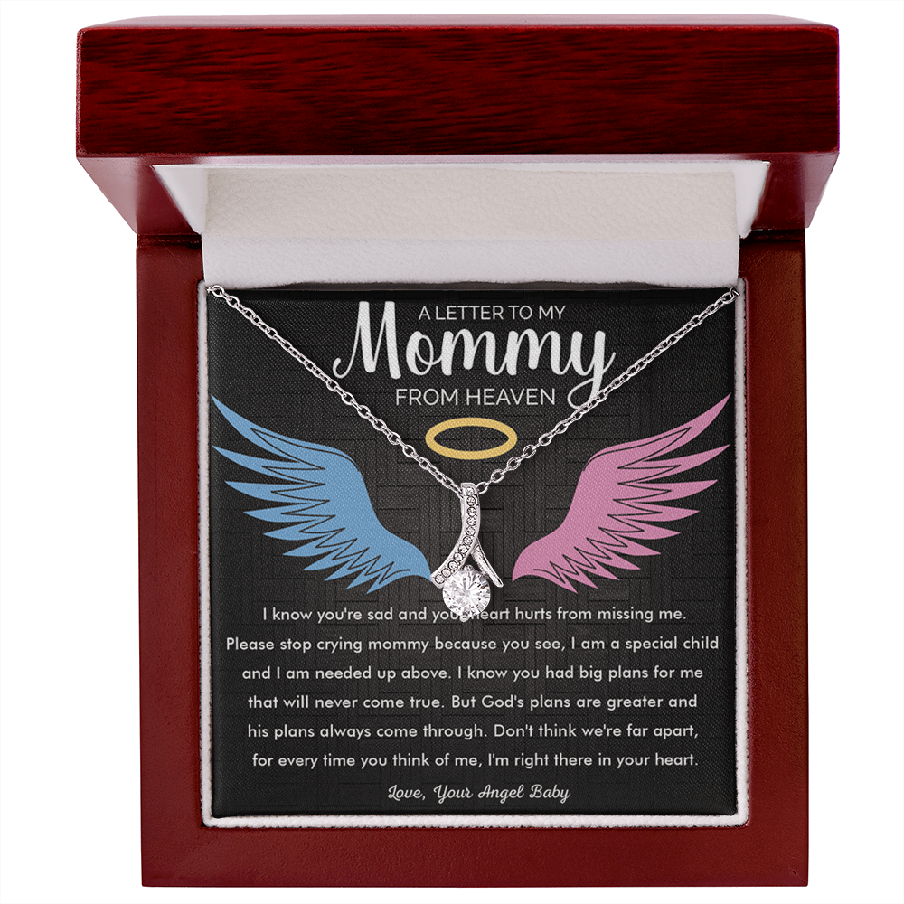 To My Mommy in Heaven-Alluring Beauty Necklace-Memorial Necklace