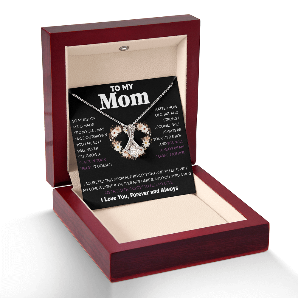 To My Mom Gift from Son - "Always Your Little Boy" - Alluring beauty neackce